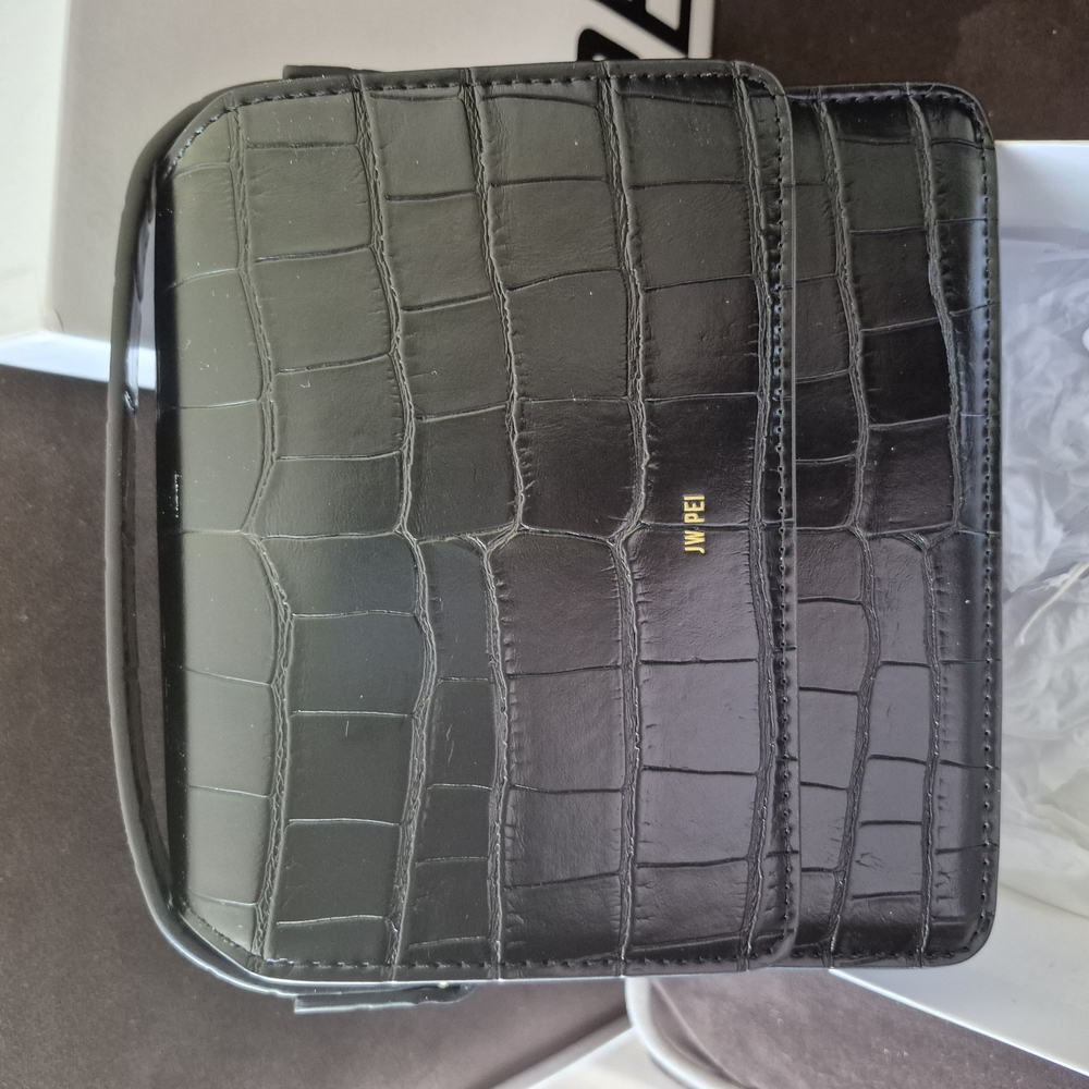 JW PEI Black Croc-Embossed Women Bag